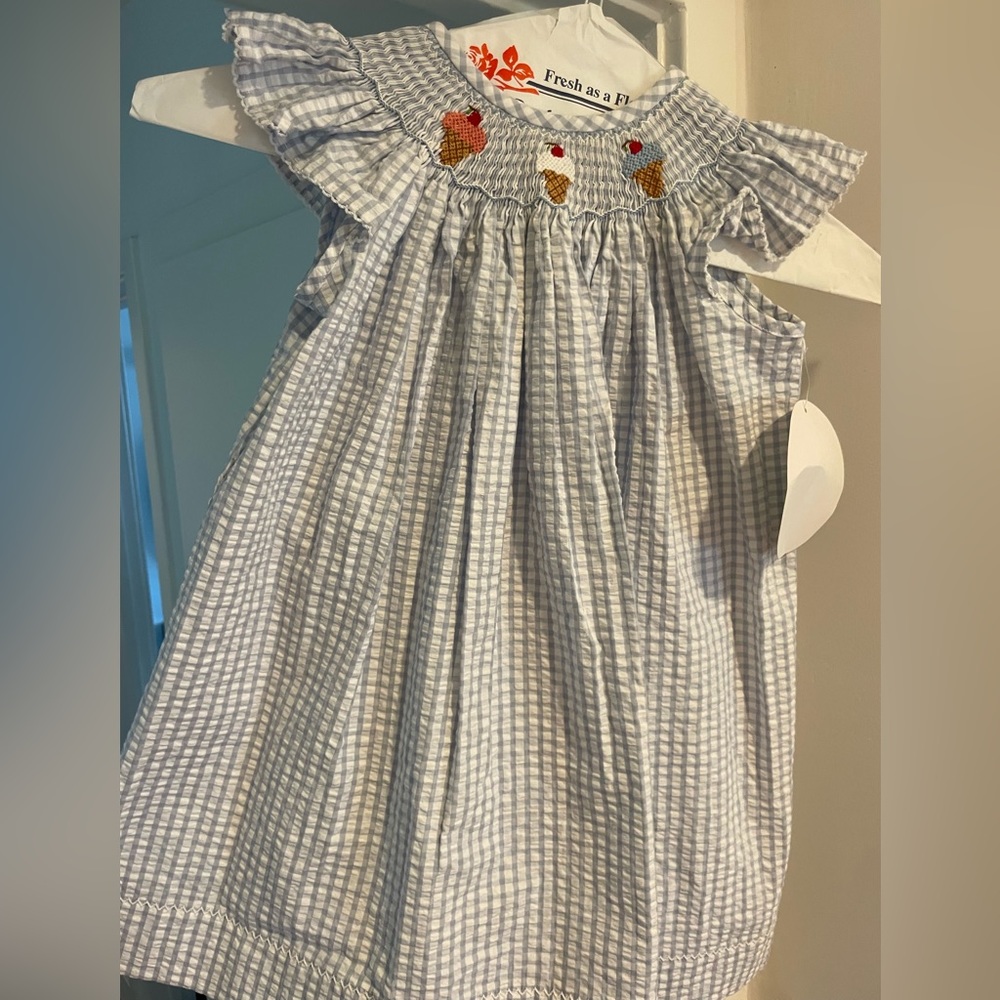 SMOCKED TODDLER ICE CREAM DRESS